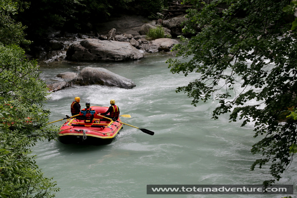 Dropping into one of our secret rafting spots. Photo: Aurelien Sudan